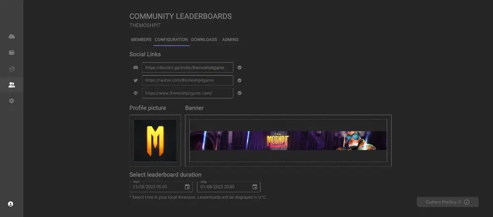 Setup community account