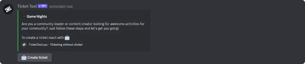 Submit a Discord Ticket